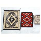 3 Rare Vintage Navajo miniature weavings