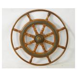 19th cent. Wood & Brass ship