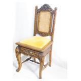 Antique carved walnut  chair