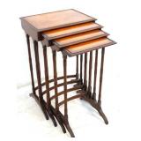 Stack of 4 nesting mahogany  tables