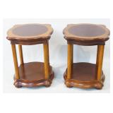 Pair side lamp tables