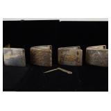 Collection of Sterling Cigarette Cases & knife