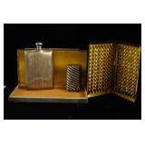 Collection of Vintage Sterling Cig case, match +