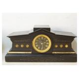 French antique marble mantle clock