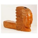 Rare Catlinite Pipe in the shape of an Indian