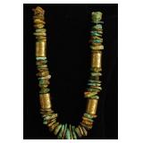 Antique large Turquoise Stone Necklace