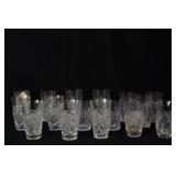 Bohemian etched crystal glasses