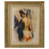 Emil Kosa Jr. Pastel on paper Nude