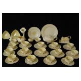 Fine Belleek luncheon set - green mark