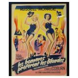 Original "Les Hommes preferent les blondes" Poster