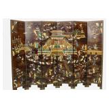 19th c. Chinese Six Panel hard stone Screen