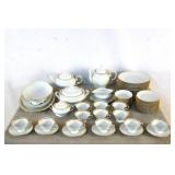 Polish porcelain china set w gold trim
