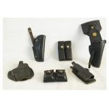 4 Holsters 2 ammo , black basket weave 6 pc