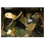 WWII Ammo belt, canteens, mesh kit us holster