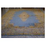 Vintage Blue Kerman Rug