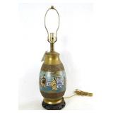 Antique Champleve lamp