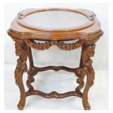 French wood carved side table