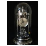 Anniversary clock w glass dome