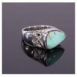 MARAHLAGO LARIMAR & STERLING SILVER RING 8.5 MARAHLAGO LARIMAR & STERLING SILVER RING 8.5