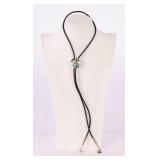 NATIVE AMERICAN STERLING BEAR PAW BOLO TIE NATIVE AMERICAN STERLING BEAR PAW BOLO TIE