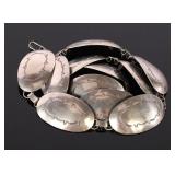 SIGNED NATIVE AMER. STERLING SILVER CONCHO BELT SIGNED NATIVE AMER. STERLING SILVER CONCHO BELT