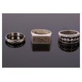 3 STERLING SILVER RINGS 3 STERLING SILVER RINGS