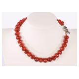 POLISHED STONE NECKLACE CHERRY AMBER? POLISHED STONE NECKLACE CHERRY AMBER?
