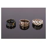 3 STERLING SILVER RINGS 3 STERLING SILVER RINGS