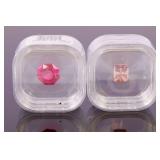 2 FACETED GEMSTONES 8 CT RUBY & PINK TOURMALINE 2 FACETED GEMSTONES 8 CT RUBY & PINK TOURMALINE