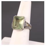 MICHAEL VALITUTTI PRASIOLITE & STERLING RING