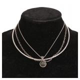 3 STERLING SILVER NECKLACES