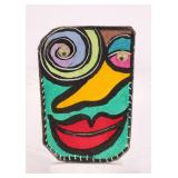 VAN HEE MODERNIST CERAMIC ART BROOCH