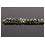 DAVID SHAMAY PERIDOT & STERLING BRACELET
