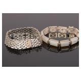 2 STERLING SILVER BRACELETS MILOR ITALY & GV