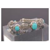 TURQUOISE & STERLING SILVER BRACELET