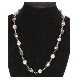 GREY PEARLS & STERLING SILVER NECKLACE