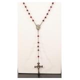 AF STERLING SILVER ROSARY CRUCIFIX NECKLACE