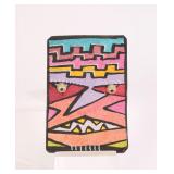 VAN HEE MODERNIST ART BROOCH PAPER/ CERAMIC