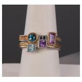2 MICHAEL VALITUTTI GEMSTONE RINGS
