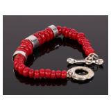 RLM RED CARNELIAN & STERLING BRACELET