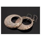 ENGRAVED MEXICAN STERLING SILVER EARRINGS