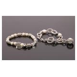 2 STERLING SILVER BRACELETS