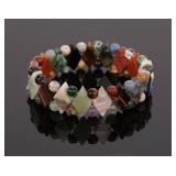 COLORFUL GEMSTONE STRETCH BRACELET