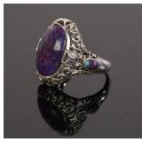 MICHAEL VALITUTTI PURPLE TURQUOISE STERLING RING