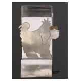 MODERNIST METAL DOG ART BROOCH