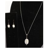STERLING SILVER NECKLACE & EARRINGS SET
