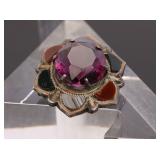 WILLIAM JOHNSONS & SON ANTIQUE STERLING BROOCH