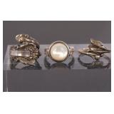 3 STERLING SILVER RINGS GORHAM SPOON RING +