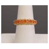 GOLD OVER STERLING ORANGE CITRINE RING