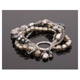 GEMSTONE & STERLING SILVER BRACELET
